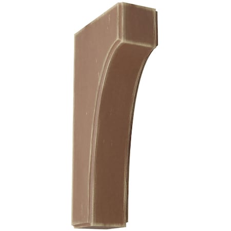 Ekena Millwork 1 3/4"W x 4"D x 8"H Clarksville Wood Vintage Decor Bracket, Weathered Brown BKTWD02X04X08CVBR